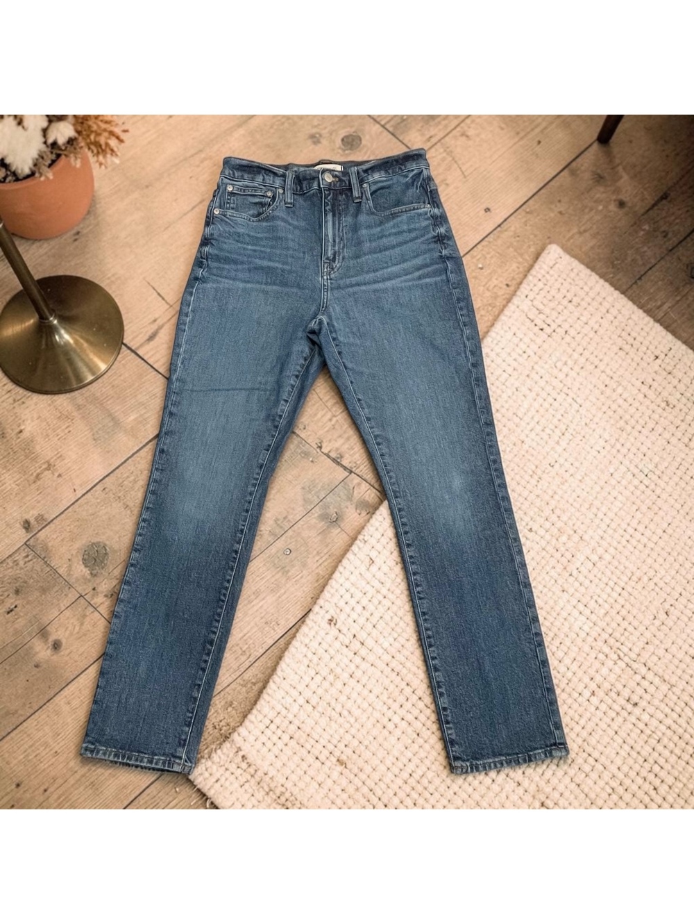 Madewell High-Rise Slim Boy Jeans 28 Ankle Medium Wash Y2K